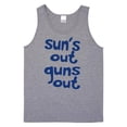 thumbnail image 1 of Sun's Out Guns Out Beach Tank Top - Grey - 2X-Large, 1 of 2