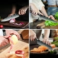 thumbnail image 6 of 5-piece knife set professional chef knife set with gift box, high carbon stainless steel, perfect for home or restaurant holiday gifts, 6 of 14