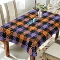 thumbnail image 4 of Tablecloth 60" x 90" Purple Orange Buffalo Plaid Rectangle Table Cloth Stain-Resistant Dining Table Cover for Home Dinner Party House Decor, 4 of 7