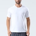 thumbnail image 5 of Men Short Sleeve Fashion T Shirt Casual Sports Top Cool Breathable Slim Fit Tee for Daily Wear Comfortable Lightweight Summer Men's Lightweight Crewneck Tee Tops, 5 of 8