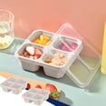 thumbnail image 7 of Steadline 4 Compartment Bento Box With Clear Lid - Reusable Food Storage Container For Lunch And Snacks Divided Sections With Leak Proof Design For Classropm And Office Use 6.5x6.1x2.17 Inches, 7 of 7