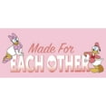 thumbnail image 2 of Girl's Mickey & Friends Donald & Daisy Made For Each Other  Graphic Tee Light Pink Small, 2 of 4