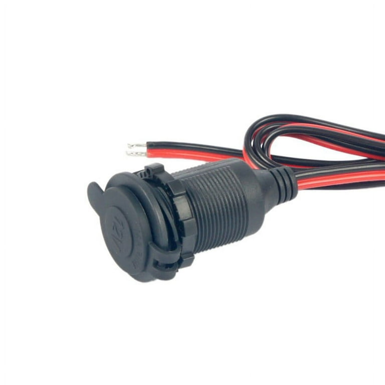 12/24V DC Car Cigarette Lighter Female Socket Plug Connector Adapter Cable  