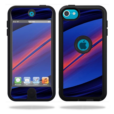 Mightyskins Protective Vinyl Skin Decal Cover for OtterBox Defender Apple iPod Touch 5G 5th Generation Case Blue (Best Deal On Ipod Touch 5th Generation)