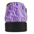 thumbnail image 5 of LIBERTYZENO Mens Dress Shoes Croco Print Genuine Leather Adult Monkstrap Dress Shoes Grace Purple 11, 5 of 6