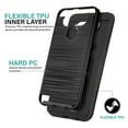 thumbnail image 2 of For LG Aristo 5 / Fortune 3 / Tribute / K8X / Phoenix 5 / LMK300 Dual layer Metal Brushed Shockproof Armor Hybrid Case, 2 of 2