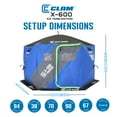 thumbnail image 2 of CLAM X-600 Portable 6 Person 11.5' Ice Team Thermal Hub Shelter w/Light, 2 of 11