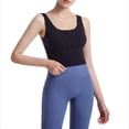 thumbnail image 3 of con cierre frontal con cremallera sin aros acolchado Racerback Entrenamiento Gimnasio Yoga es negro Sunnimix Sujetadores deportivos para mujer, 3 of 7