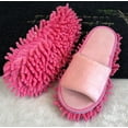 thumbnail image 1 of Zapatillas de trapeador lavables, pantuflas para trapear el polvo, piso de casa perezoso desmontable para baño, oficina, cocina(rosa), 1 of 5