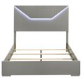 thumbnail image 4 of Ives Queen Panel Bed LED Headboard Grey High Gloss, 4 of 9