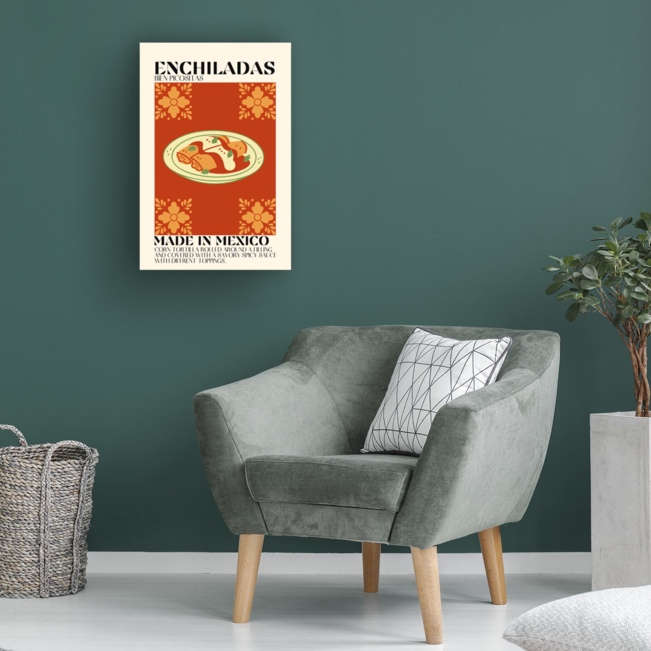 Canvas Wall Art - Gaec Studio 'Enchiladas' Wall Art for Living Room, Bedroom, or Office Décor by Trademark Fine Art - 16 x 24 Inches