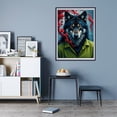 thumbnail image 7 of Diamond Art Kit for Adults, Regal Wolf Nature Blossoms Portrait Diamond Painting for Adults Beginners, 5D DIY Diamond Art Painting Kits, Colorful Diamond Painting Craft for Home Decor 12x16 Frameless, 7 of 7
