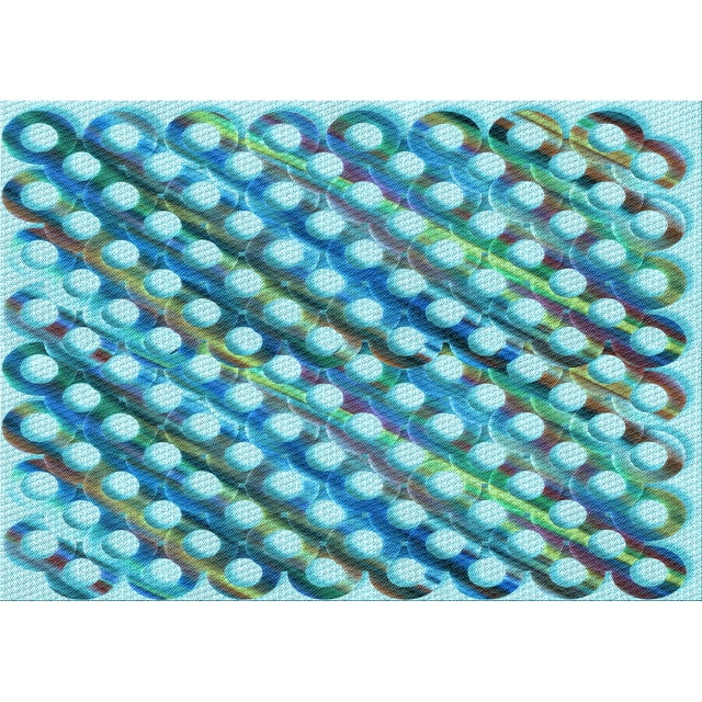 Ahgly Tapis Rectangulaire Lavable en Machine Intérieur Transitionnel Vert Profond, 8 Pieds x 10 Pieds
