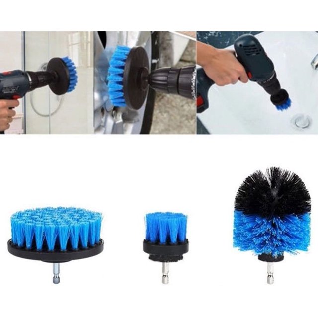 Juego de 3 puntas de cepillo de taladro, cepillo de taladro, kit de limpieza de cepillo de fregado eléctrico, cepillo de fregado de pelo bonito, juego de limpieza de todos los usos para ducha, fregadero, baño, cocina, automóvil esquí esquí Gafas de esquí