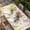 Beige, variant on Easter Grey Bunny Table Cloths for 5 Foot Rectangle Tables, Spring Colorful Egg Flower Teal Wood Grain Patio Waterproof Elastic Fitted Tablecloths, Washable Rectangular Table Cover for Camping