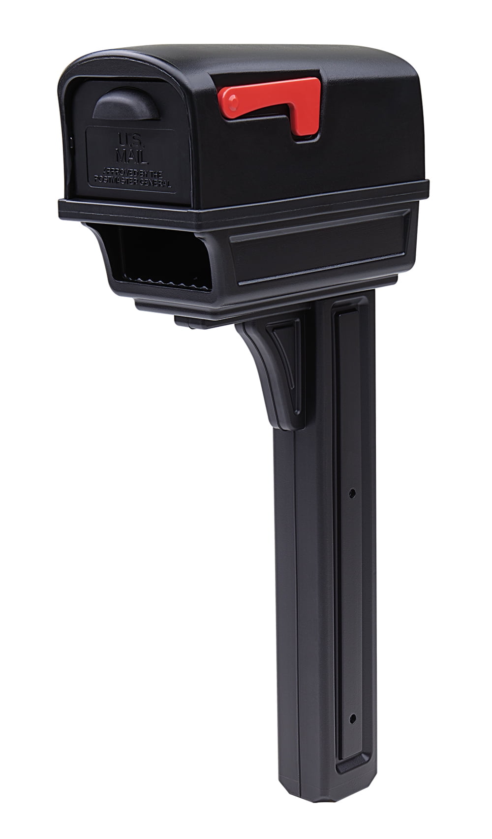 Gibraltar Mailboxes Gentry All In One Large Plastic Mailbox And Post Combo Black Ggc1b0000 Walmart Com Walmart Com