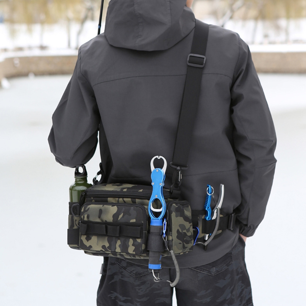 ZPAQI Fishing Gear Organizers Large Capacity Oxford Cloth Fishing Tackle Bag
