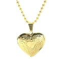 thumbnail image 2 of Colgante Zulema con Medallón de Imagen Chapado en Oro Dorado Corazón, 2 of 8