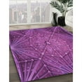 thumbnail image 2 of Ahgly Company Indoor Rectangle Patterned Dark Magenta Purple Area Rugs, 4' x 6', 2 of 6