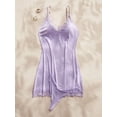 thumbnail image 7 of Mauve Purple Women Lace-Trimmed Camisole Nightgown Sleep Dress, 7 of 7