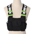 thumbnail image 2 of 3X Radio Bolsillo de Bolsillo Arnes de Pecho Arcon Cofre Chaleco Maleta 2 Vias Radio Walkie Talkie Adecuado para Baofeng UV-5R Negro + Verde, 2 of 5
