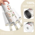 thumbnail image 2 of Floral 30oz Handheld Travel Tumbler with Handle – Double Wall Stainless Steel Insulated Cup, Flip Straw Lid, Leak-Proof & BPA-Free, Durable Hot & Cold Drink Mug,Thanksgiving, Xmas, Spring ,Flower, 2 of 6