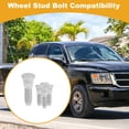 thumbnail image 2 of 5 Pcs M12x1.25 Perno de rueda para Jeep Liberty 2003-2007 Conjunto de pernos de rueda delantera trasera No.981861/6036123AA Acero aleado Tono plateado, 2 of 7