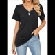 thumbnail image 1 of Blusas de Verano para Mujer, Camisas de Corta, Conjuntos Casuales de Negocios, Ropa de Moda para Vacaciones en la Playa 2025, Negro XXL, 1 of 6