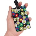 thumbnail image 3 of Luggage Tags Pack of Two,Baggage Tags Suitcase ID Labels Business Card Holder/Travel ID Bag Tag(Sun Flower), 3 of 5