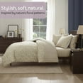 thumbnail image 2 of Virtu Twin Comforter Set, Botanical Twin Size Comforter Set, 5-Pc All Season Bedding Comforter Set, Oatmeal/Offwhite, 2 of 8