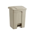 thumbnail image 2 of Safco 9922TN Large Capacity Plastic Step-On Receptacle  17 gal  Tan, 2 of 3