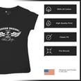 thumbnail image 6 of American Original Shelby Since 1962 Women's V-Neck T-shirt Cobra Wings Classic Muscle Car GT500 Mustang Powered by Ford Tee, 6 of 7