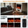thumbnail image 6 of 18-Inch Electric Fireplace,1500W Freestanding Recessed Fireplace Stove Heater Insert w/Adjustable Flame Effect and Temperature, Built-in Thermostat, Timing Function, Remote Control, 6 of 10