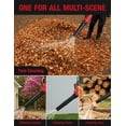 thumbnail image 5 of 650 CFM 160 MPH Cordless Leaf Blower, 26000 RPM Brushless Motor, 4-Speed + Turbo Mode, Lock-On Switch, 2-Piece Tube, for Milwaukee M18 Battery (Battery Not Included), 5 of 10