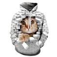 thumbnail image 3 of Sudadera con capucha con estampado 3D de gato lindo para hombres y mujeres, sudadera informal de manga larga de gran tamaño, sudaderas para hombres, 3 of 5