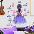 thumbnail image 2 of Un conjunto de pegatinas de pared para niña, mariposas, palo de palabras inspiradoras, 2 of 4