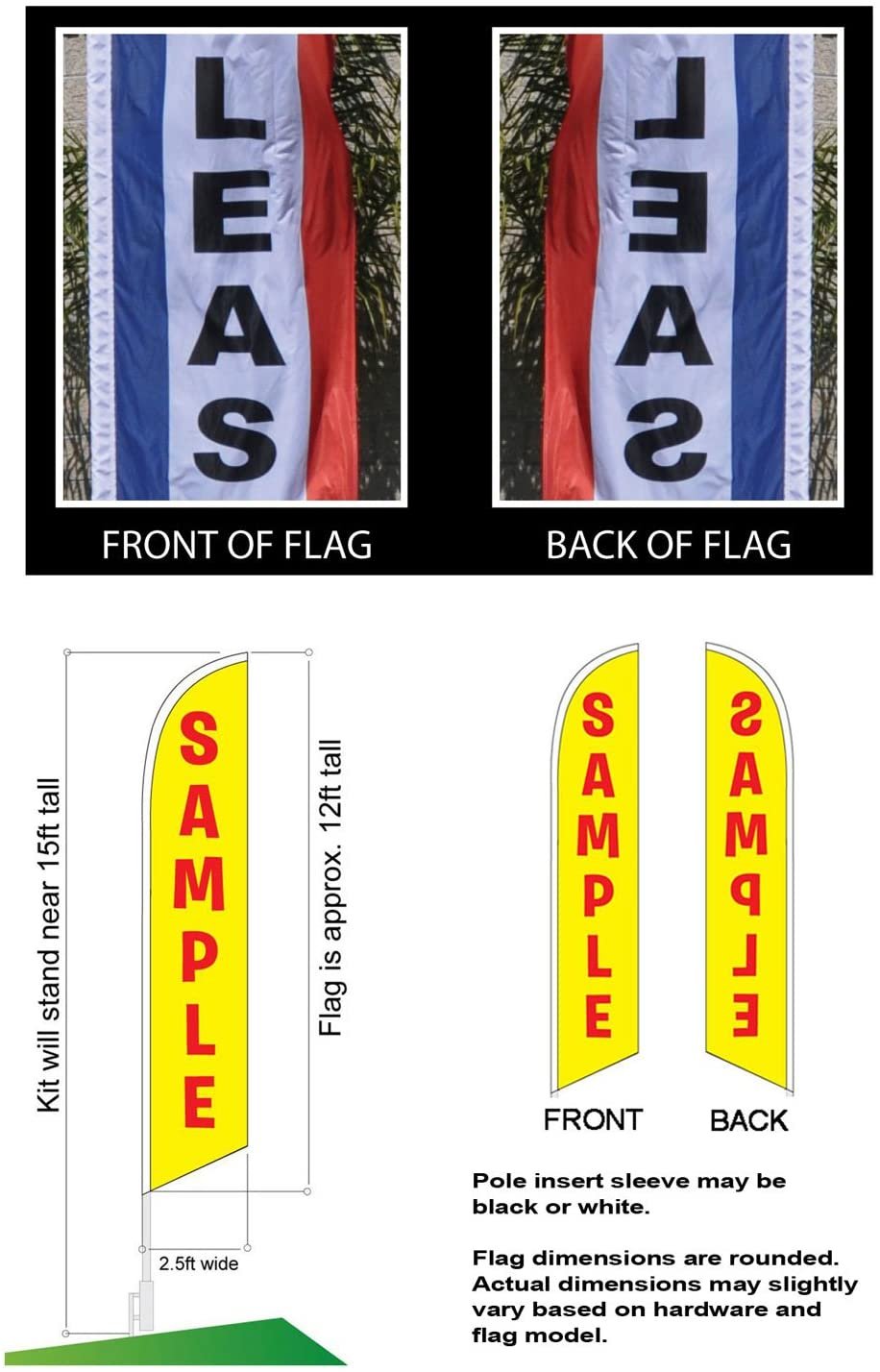Now Hiring Advertising Feather Banner Swooper Flag Sign with Flag Pole Kit and Ground Stake for Businesses, Patriotic Theme
