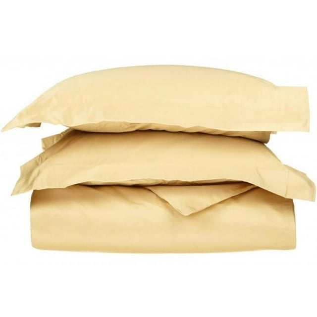 Egyptian Cotton 650 Thread Count Solid Duvet Cover Set King/California King-Gold