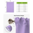 thumbnail image 6 of Purple Tie Up Curtains for Kitchen Bathroom Bedroom Windows 54 Inch Length, Pure Purple Lavender Solid Color Simple Minimalism Art Balloon Drape Curtains Shade Rod Pocket Curtain Panel, 42"x63", 6 of 7