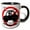 Black/White, variant on 3drose, No Surfin Zone Image 1, 11oz Two-tone Red Mug