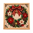 thumbnail image 2 of DIY Christmas Fabric Art Painting Kit, 3D Christmas Fabric Poke Art Kit with Frame & Tools, No-Sew Kinusaiga Style Holiday Craft for Adults, Beginners, Xmas Wall Decor Gift, 7.87 x 7.87 in, 2 of 7