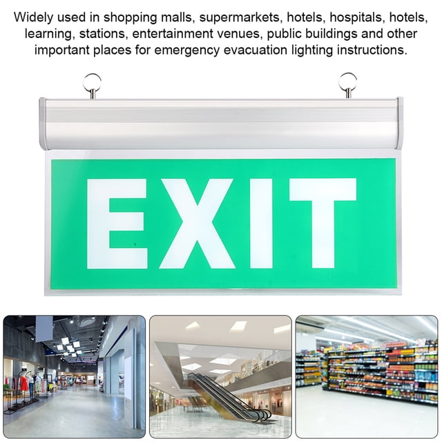 High-quality Acrylic 3W 12 LEDs Emergency Exit Sign Light, Indicator Lamp 110-220V