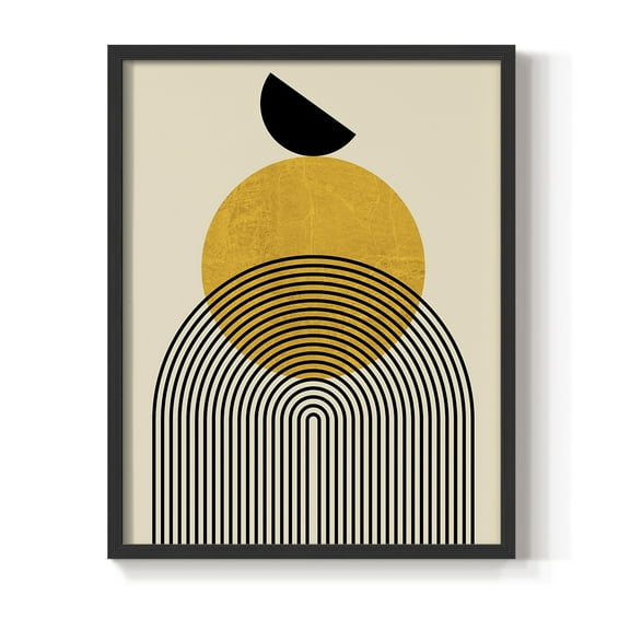 Golden Arches in Black Solid Wood 8 x 10 Framed Print