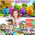 thumbnail image 2 of Sunny Bunnies Birthday Plates Supplies Decorations Decor Backdrop Banner Cake Topper Background, 2 of 5