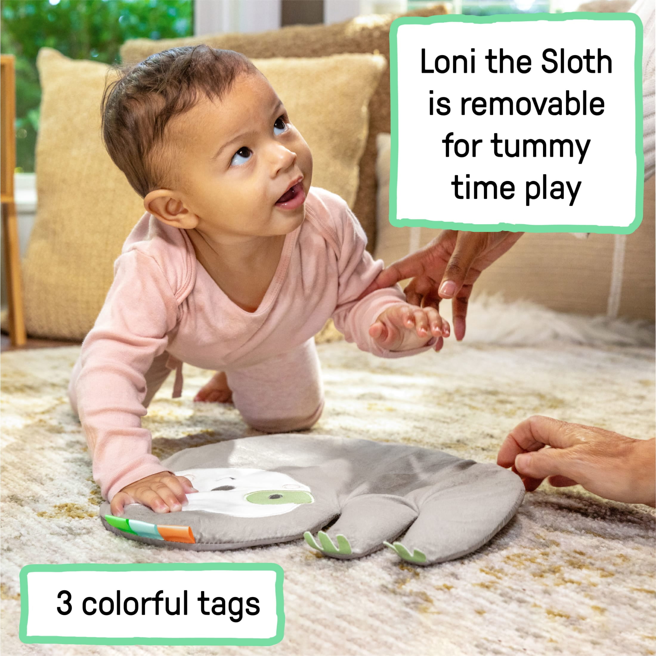 Ingenuity Prop Spot Learn-to-Sit Floor Seat for Baby, Unisex, For Ages 4-12 Months - Loni