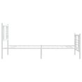 thumbnail image 5 of vidaXL Metal Bed Frame without Mattress with Footboard White 39.4"x78.7", 5 of 8