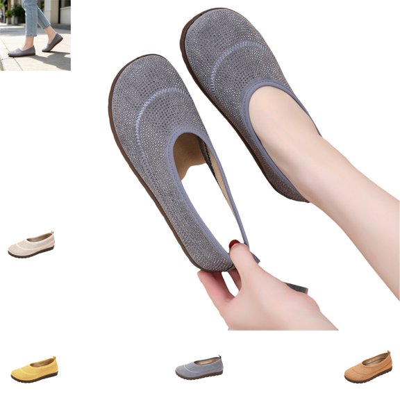 YOUYEDIAN Loafers for Women Versatile Soft Non Slip Mesh Comfortable Fashion Round Toe Flats Casual Comfy Breathable Walking Shoes