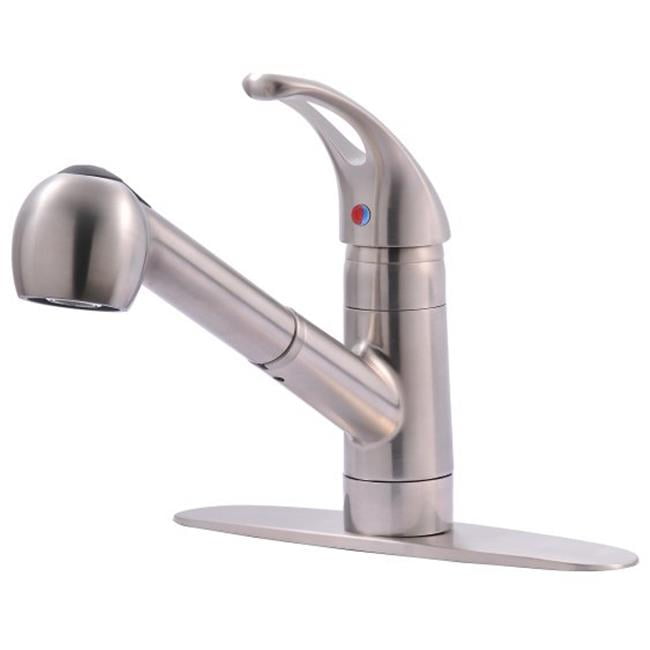 Ultra Faucets Uf12003 Ss Single Handle Kitchen Faucet With Pull Out Spray