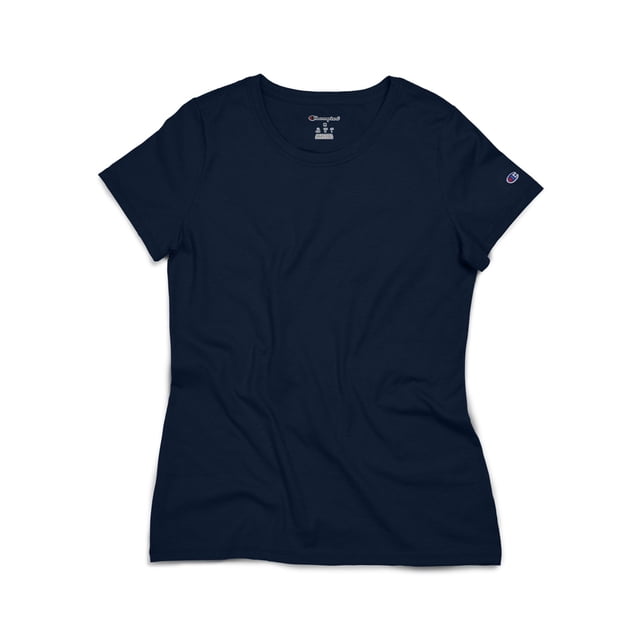 Champion T-Shirt à Manches Courtes pour Femmes, P, Marine
