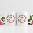 thumbnail image 3 of 58th Birthday Gifts for Women - 58 Years Loved with A Garland Birthday Mug - 58 Year Old Present Ideas for Mom, Daughter, Sister, Wife, Friend, Cousin, Aunt, Coworker - 11 oz Coffee Mug, 3 of 6